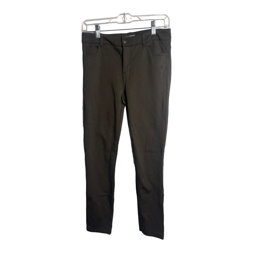 Vince Womens Skinny Legging Pants Mid Rise Stretch Knit Green V0883-20679 Size 6